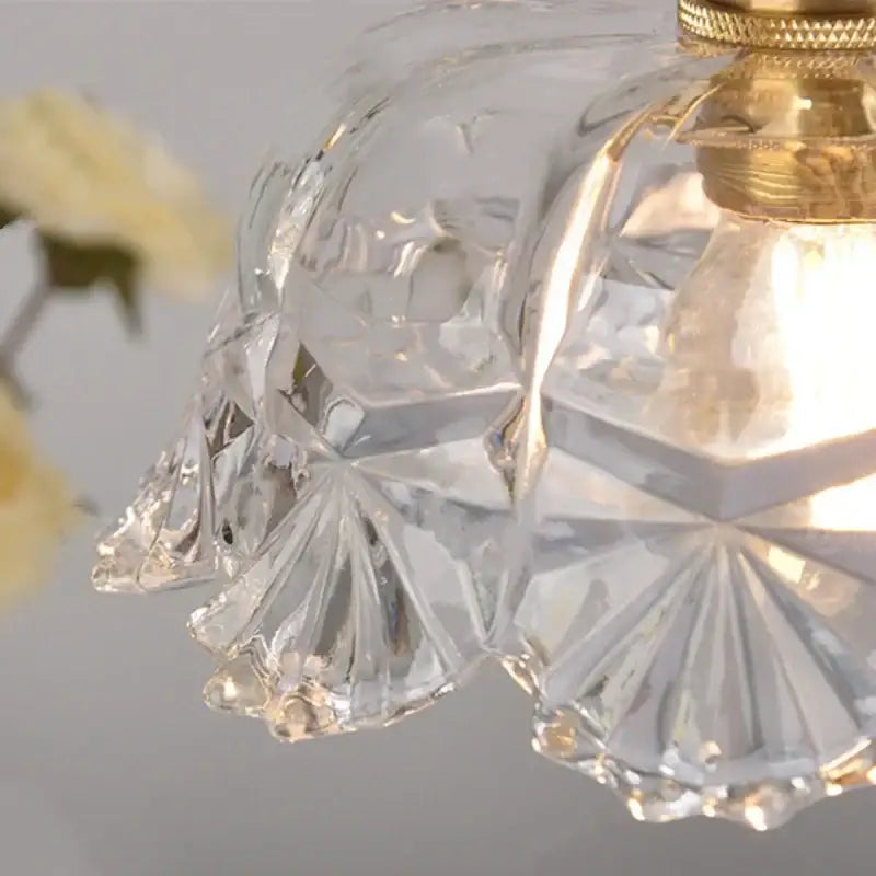 Gold Faceted Glass Wall Lamp