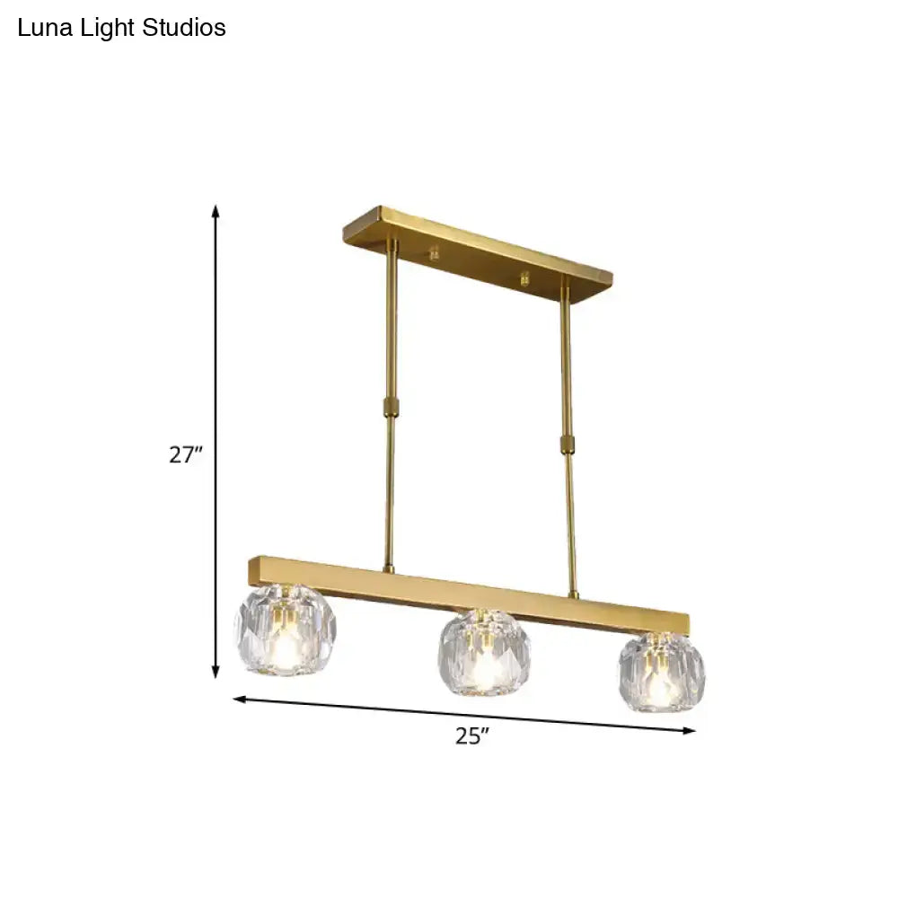 Gold Crystal Island Pendant Light