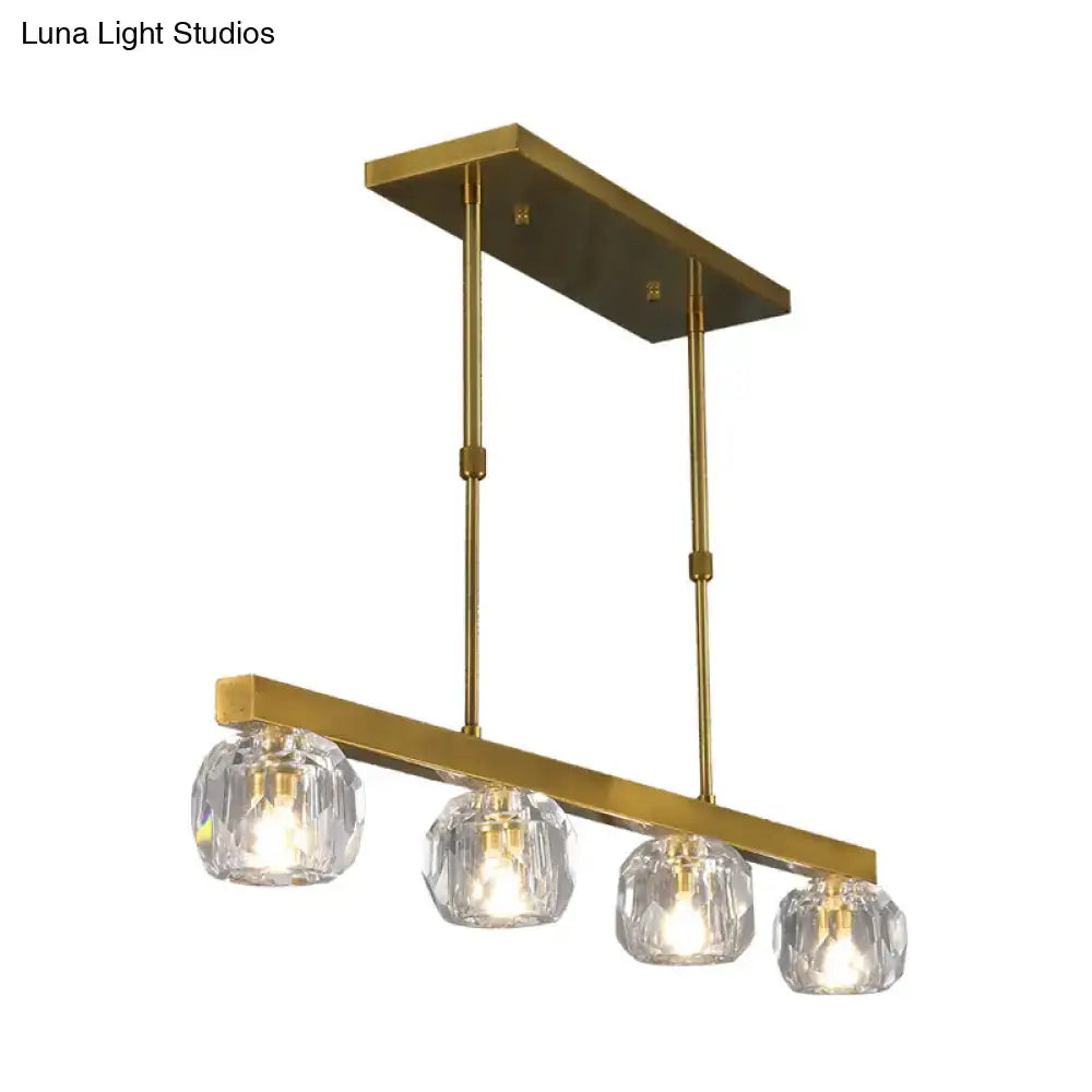 Gold Crystal Island Pendant Light