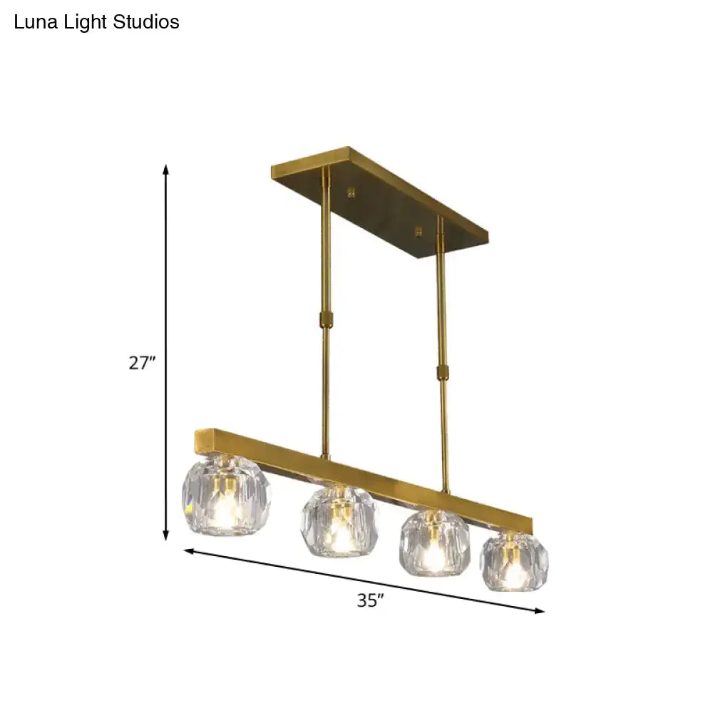 Gold Crystal Island Pendant Light