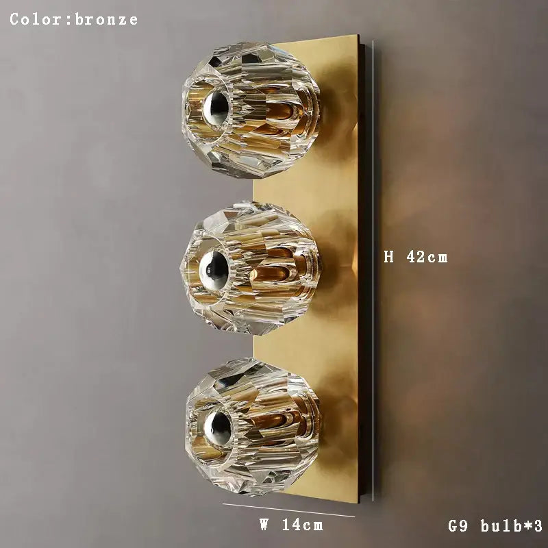 Gold Crystal 5-Light Wall Sconce