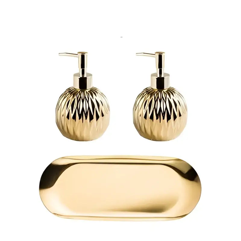 Gold Glass Soap Dispenser