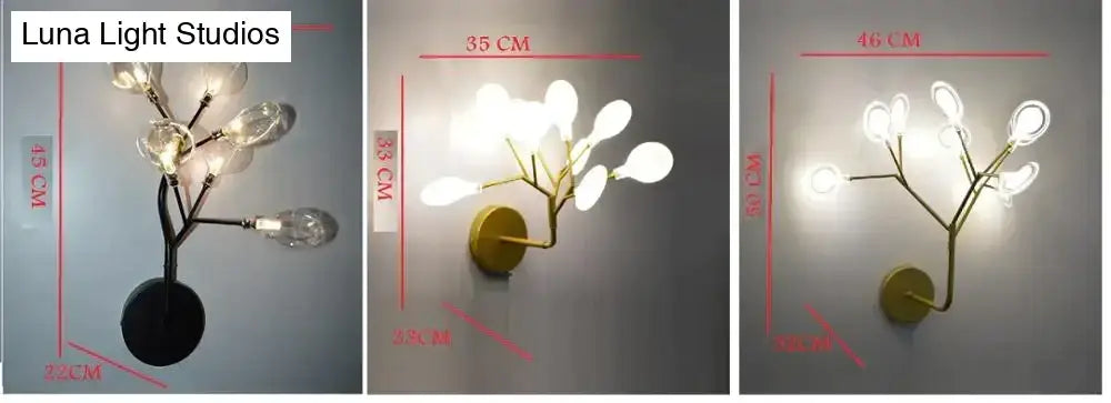 Gold Firefly Branch Wall Light