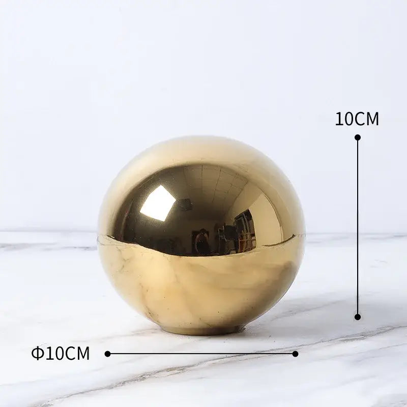 Gold Round Ceramic Sculpture