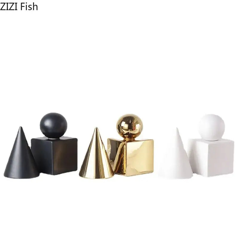 Gold Round Ceramic Sculpture