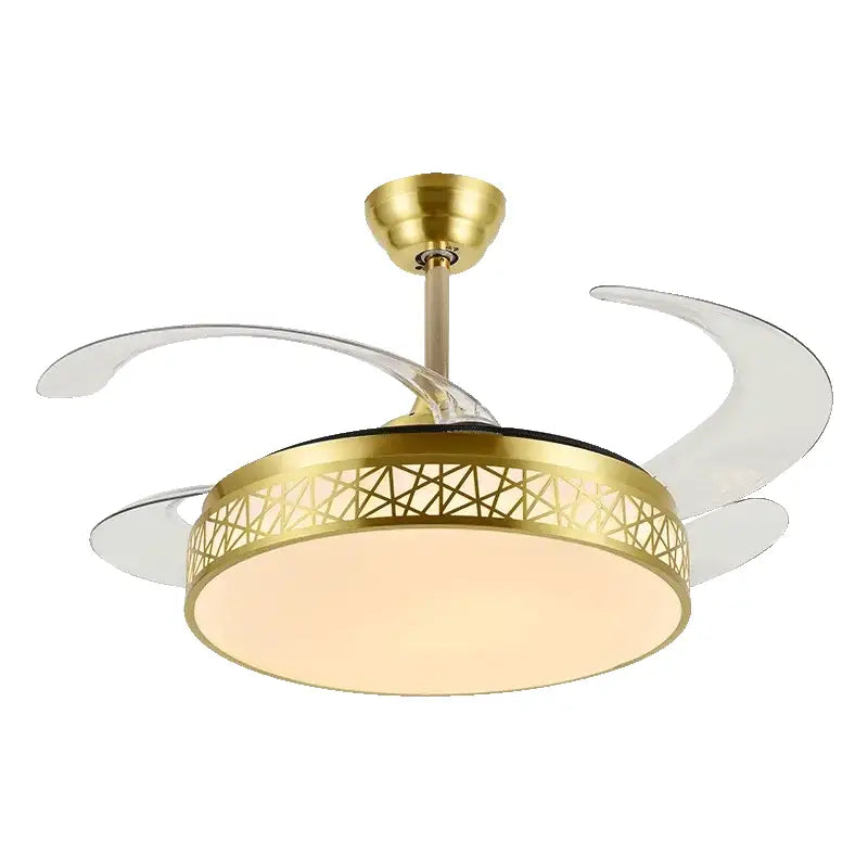 Gold Geometric Ceiling Fan