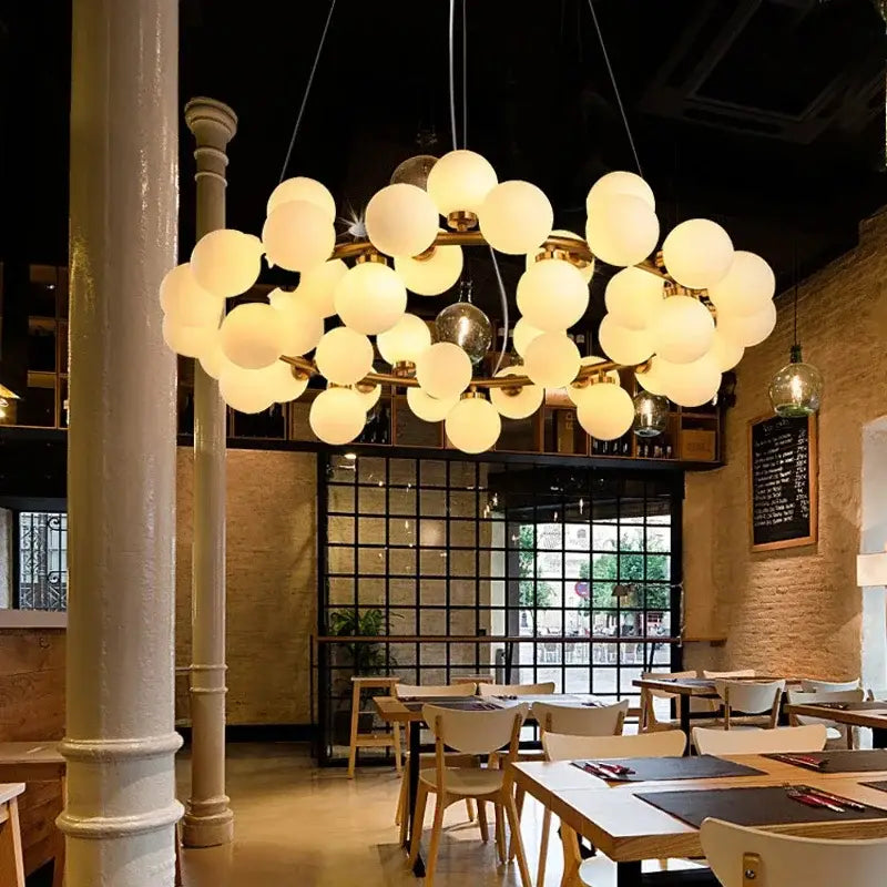 Chrome Glass Pendant Chandelier