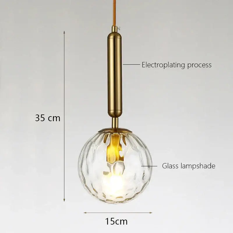 Gold Globe Pendant Lamp
