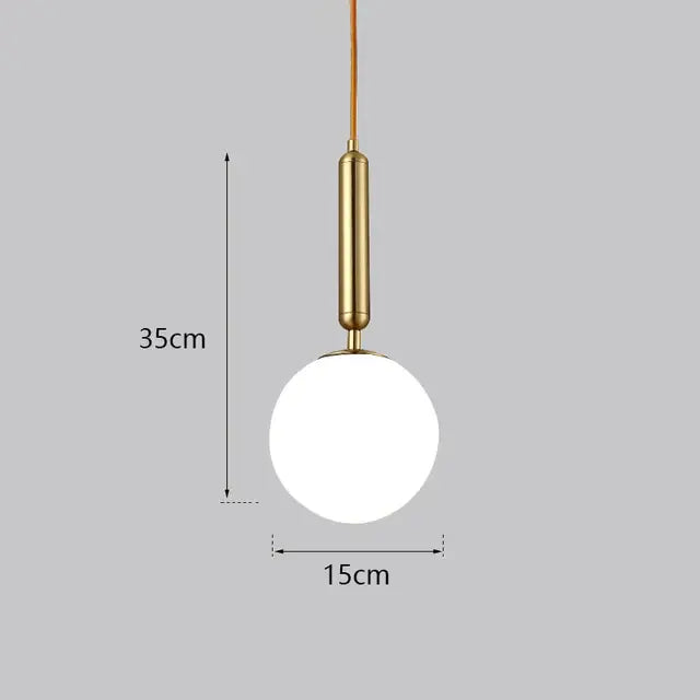 Gold Globe Pendant Lamp
