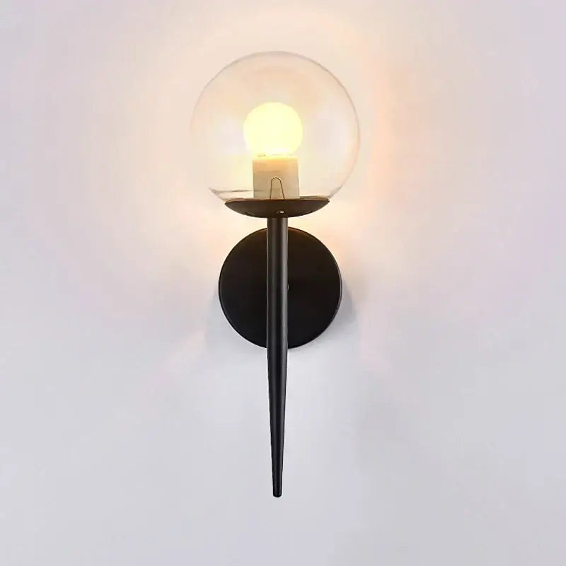 Gold Glass Ball Bedroom Sconce