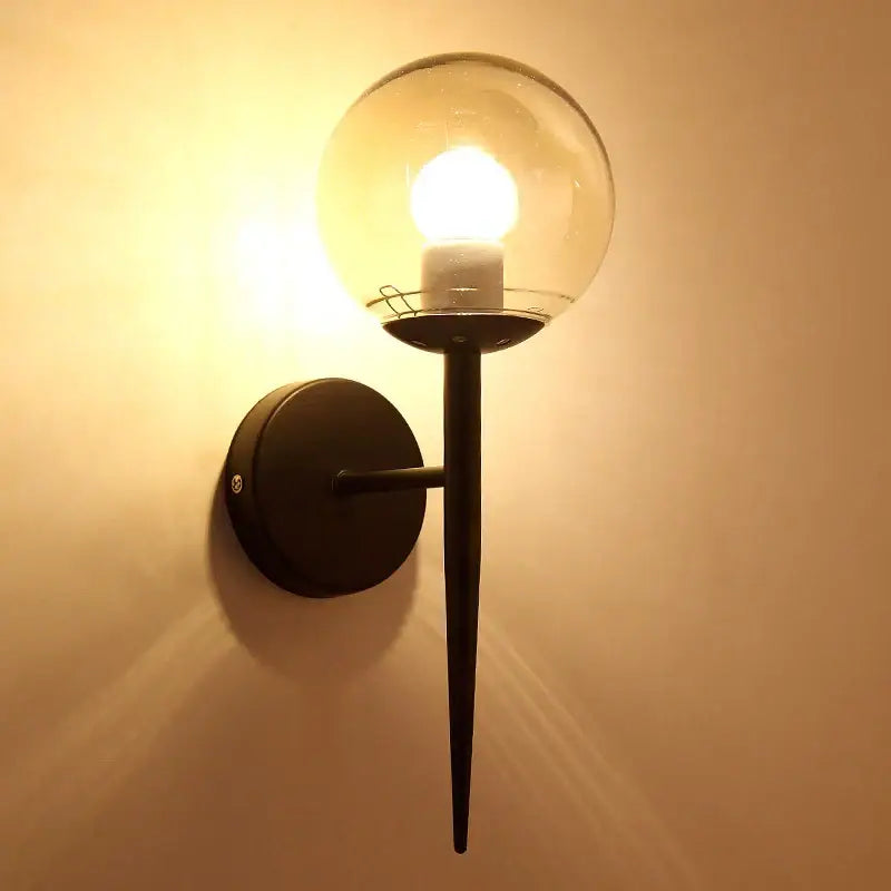 Gold Glass Ball Bedroom Sconce