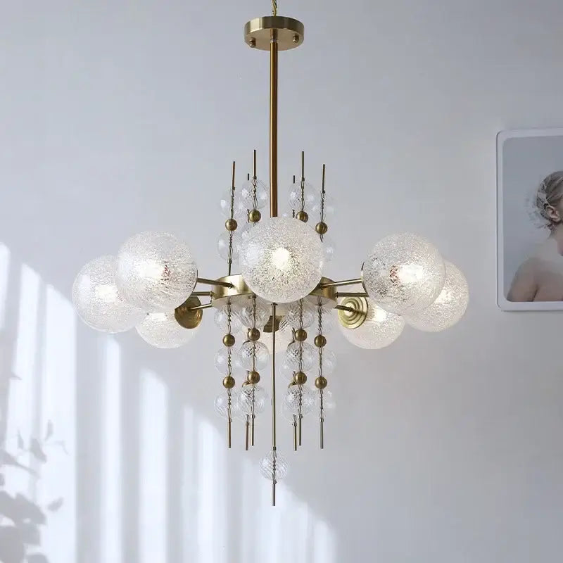 Gold Glass Ball Pendant For Kitchen Islands