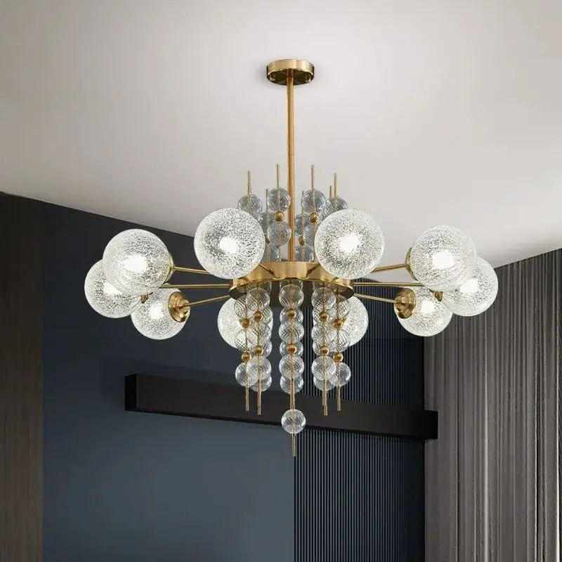 Gold Glass Ball Pendant For Kitchen Islands