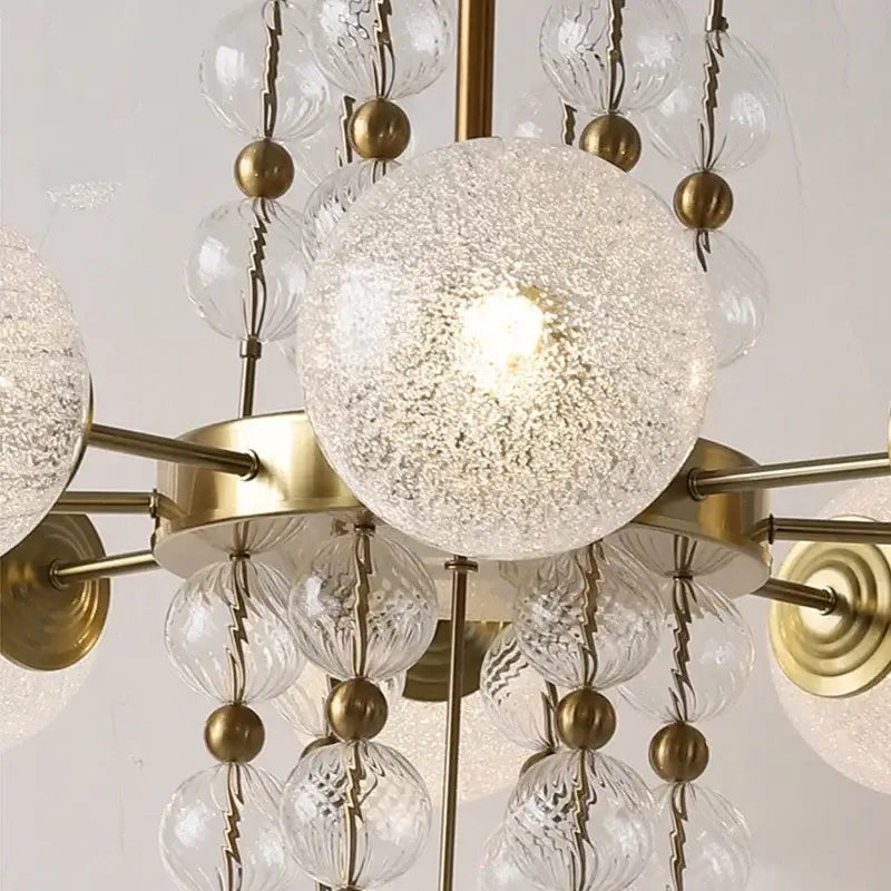 Gold Glass Ball Pendant For Kitchen Islands