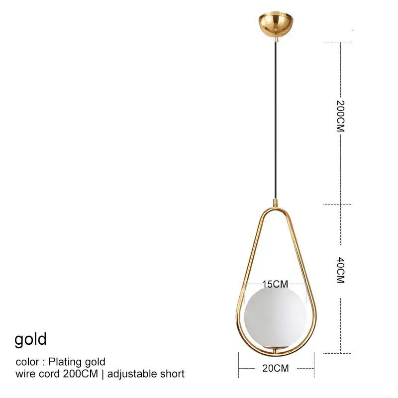 Gold Glass Ball Fixture