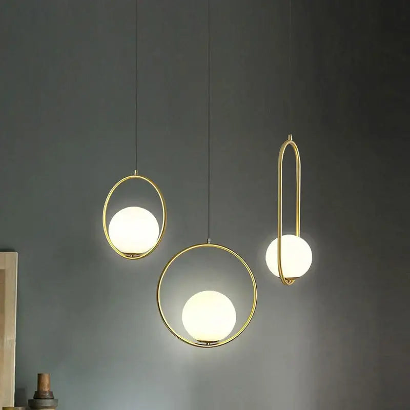 Gold Glass Ball Fixture