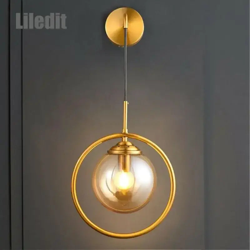 Gold Smoke Glass Sconce