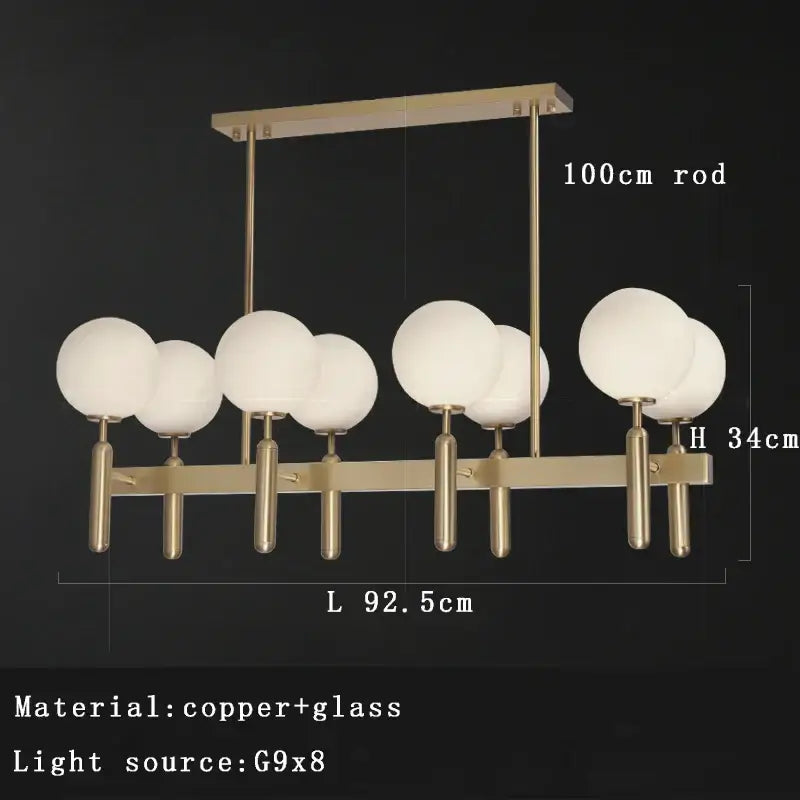 Gold Glass Balloon Chandelier