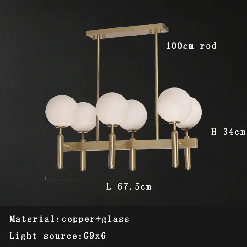 Gold Glass Balloon Chandelier