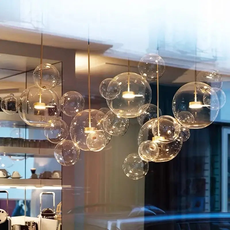 Clear Bubble Art Chandelier