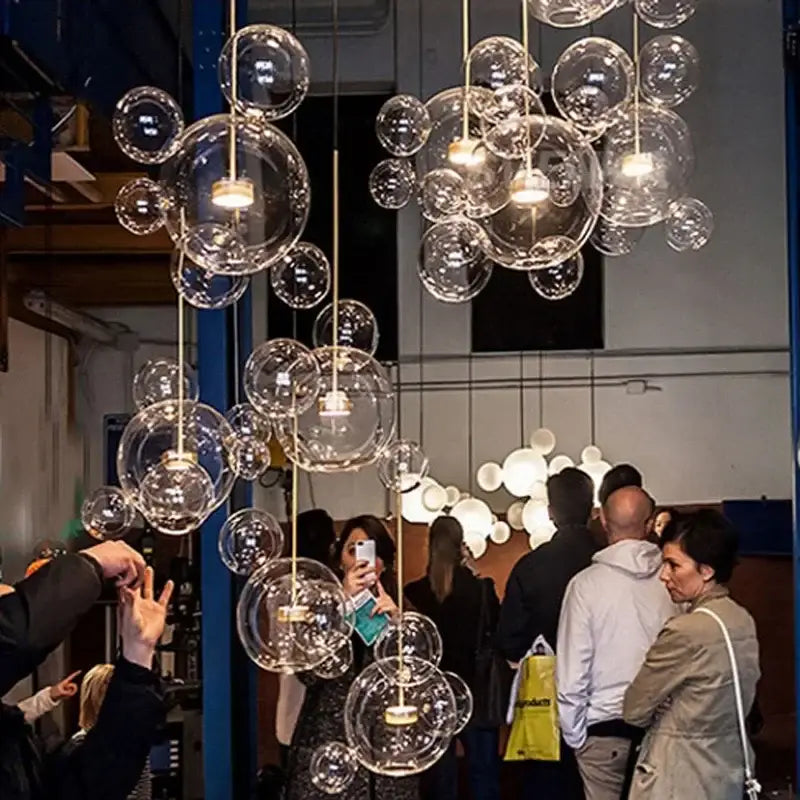 Clear Bubble Art Chandelier