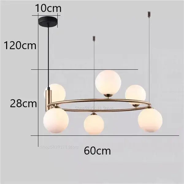 Gold Globe Pendant Chandelier