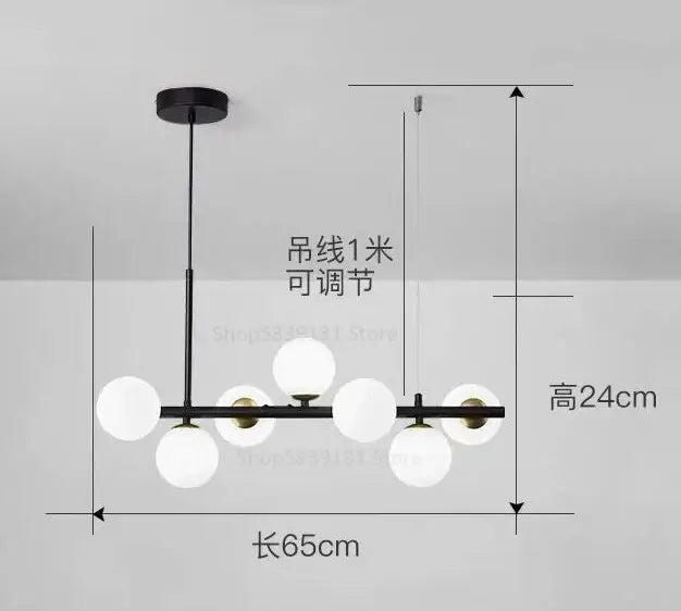 Gold Globe Pendant Chandelier