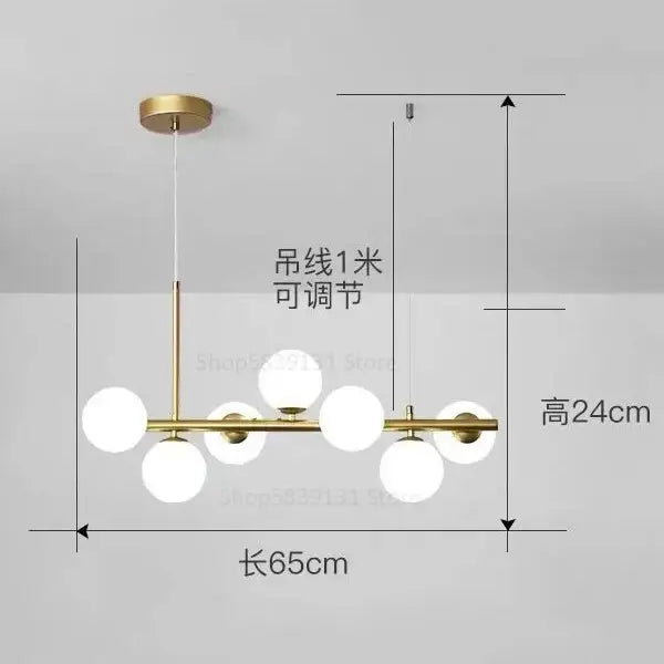 Gold Globe Pendant Chandelier