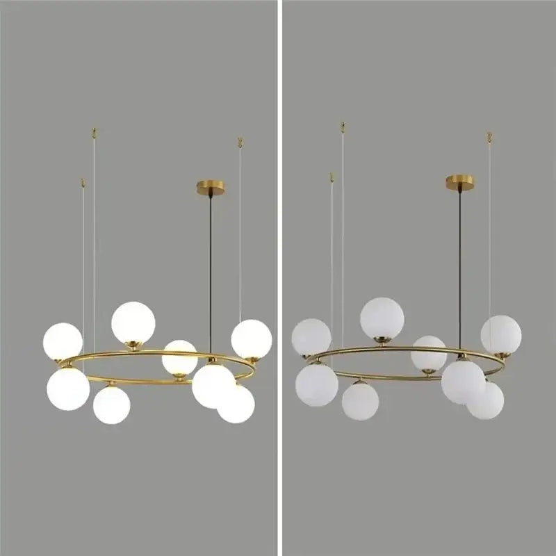 Gold Globe Pendant Chandelier