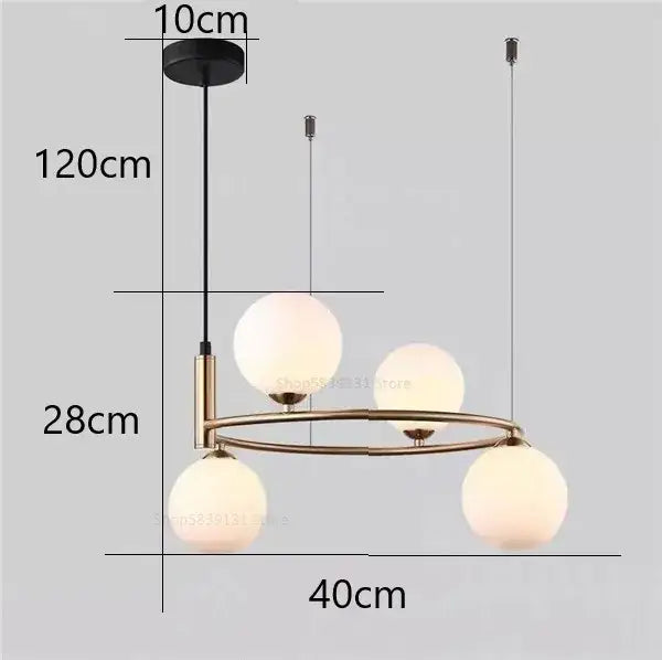 Gold Globe Pendant Chandelier