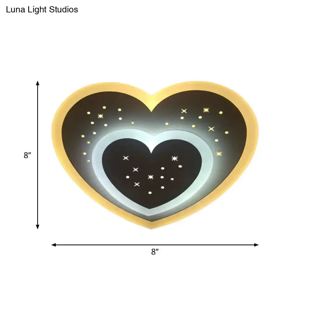 Gold Heart Pendant Wall Light