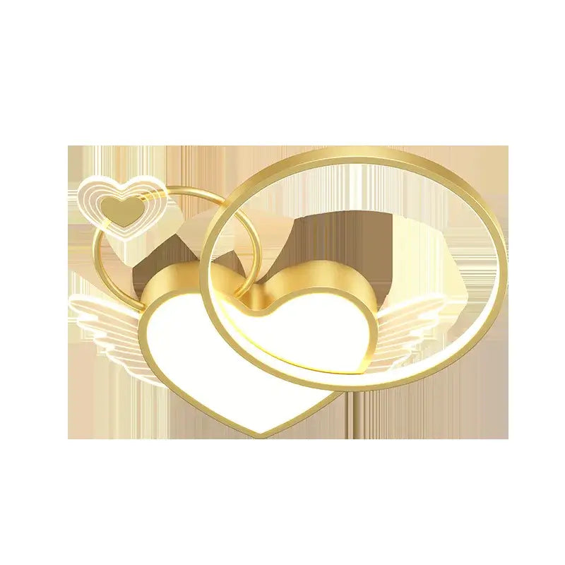 Gold Heart LED Ceiling Light