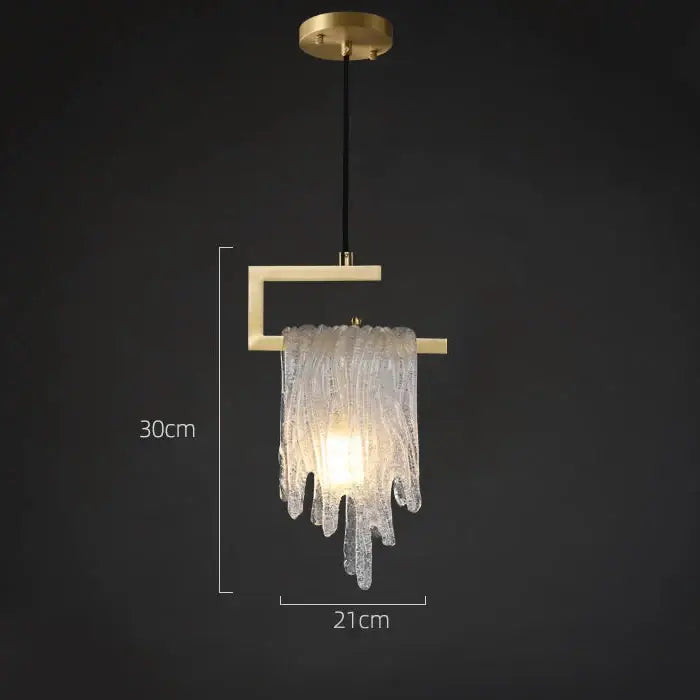 Gold Icicle Glass Pendant
