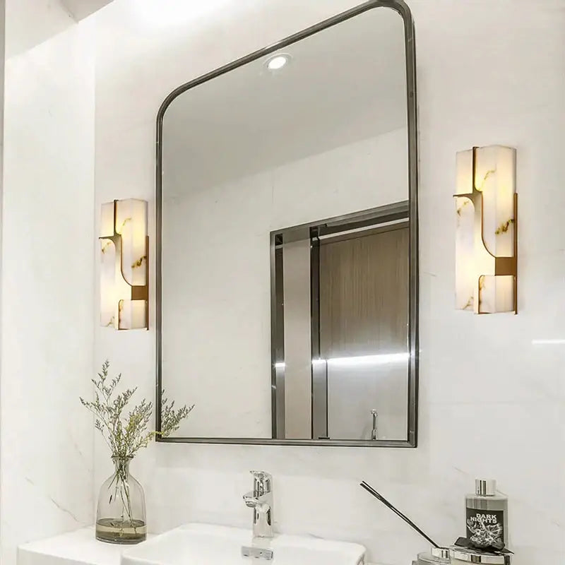 Gold Marble Wall Sconce for Living Room and Hallway