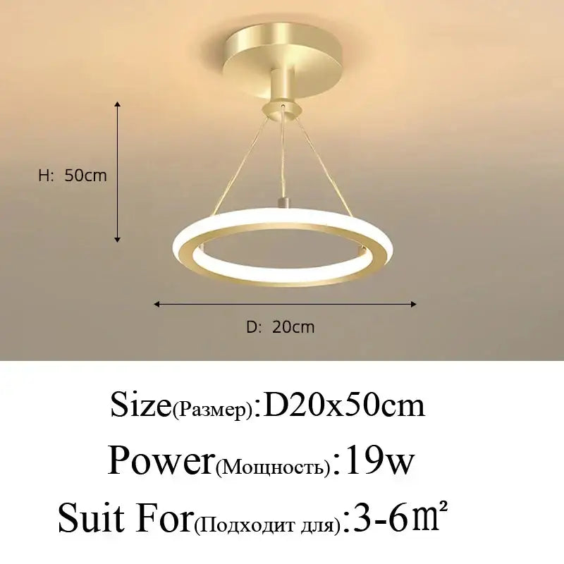 Gold Iron Dining Chandelier