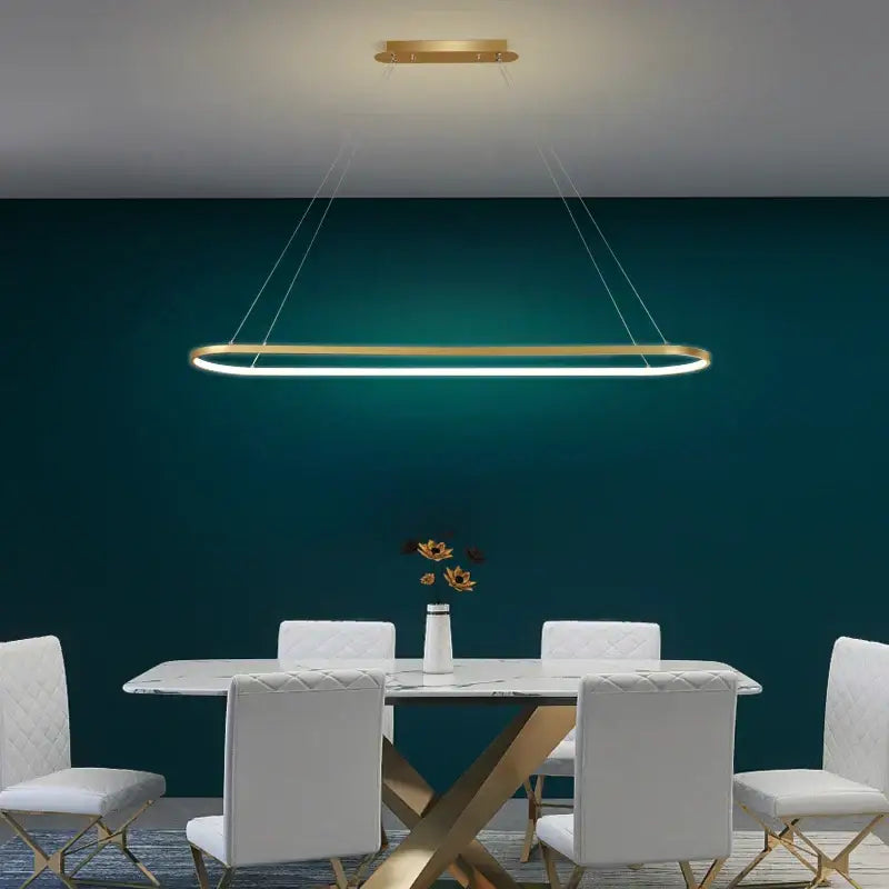 Gold Iron Dining Chandelier