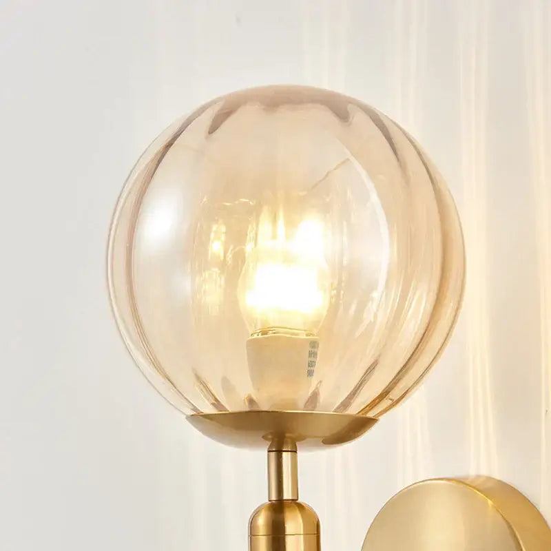 Gold Textured Glass Sconce for Bedrooms and Living Areas