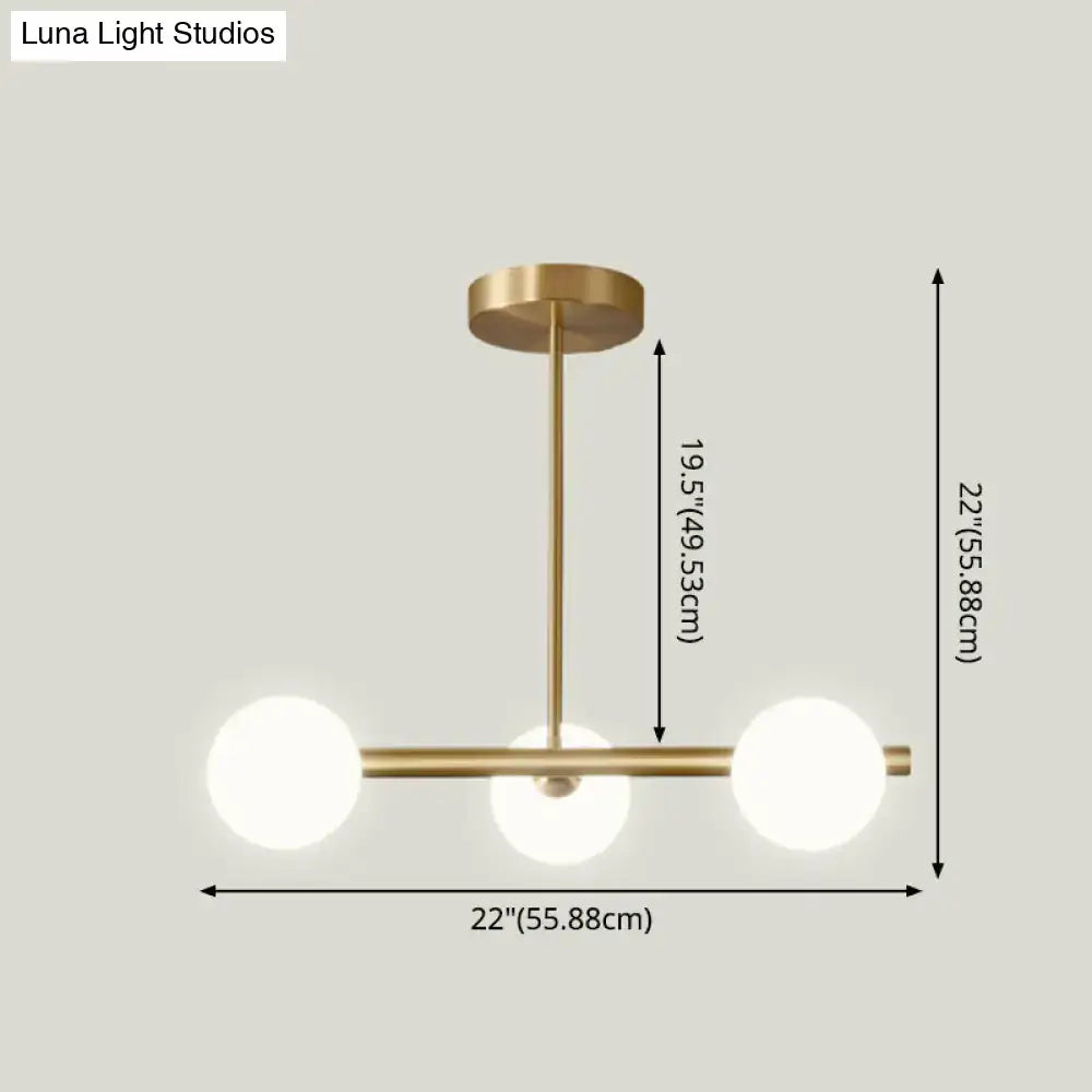 Gold Glass Globe Pendant
