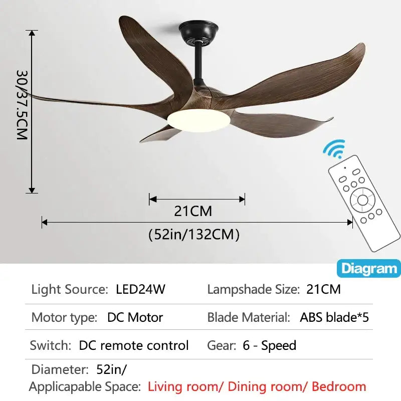 Gold Leaf Ceiling Fan