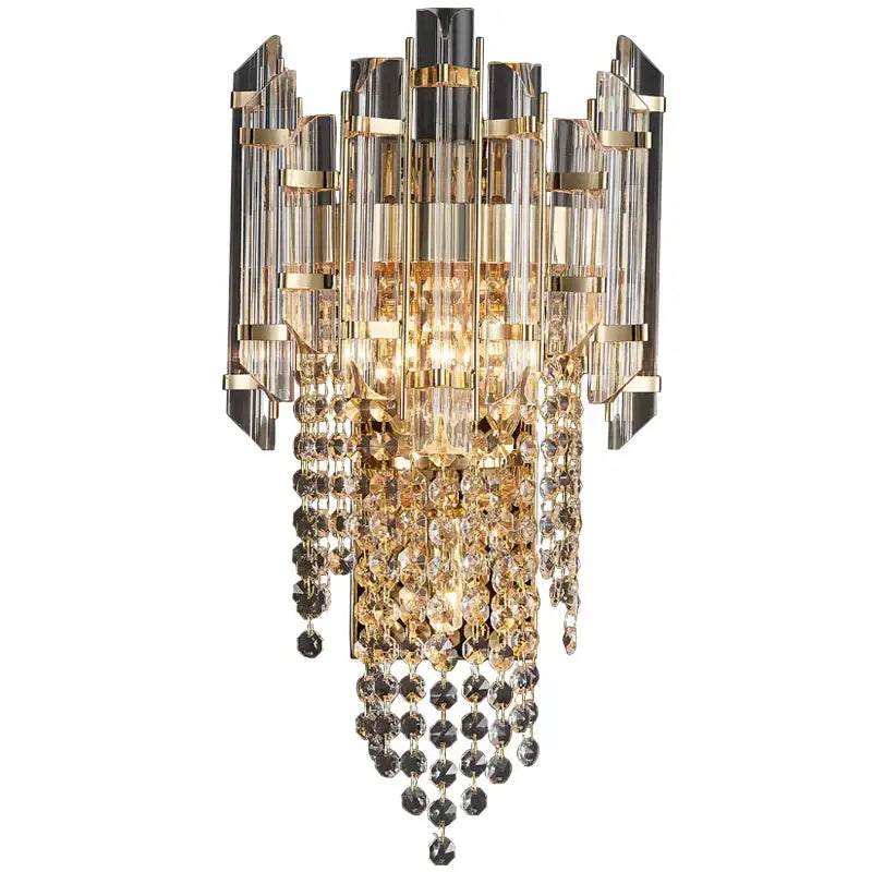 Gold Crystal Wall Lamp 26x40 for Bedrooms