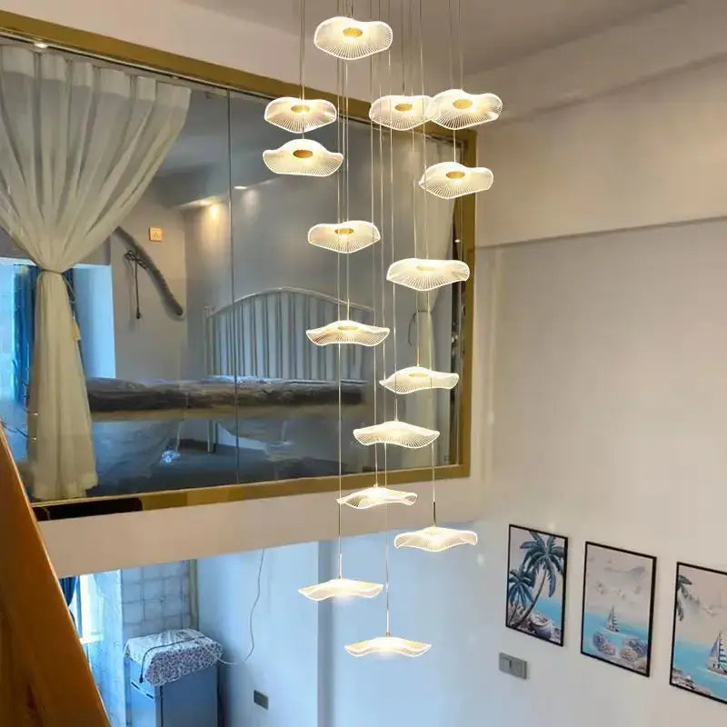 Gold Lotus Chandelier