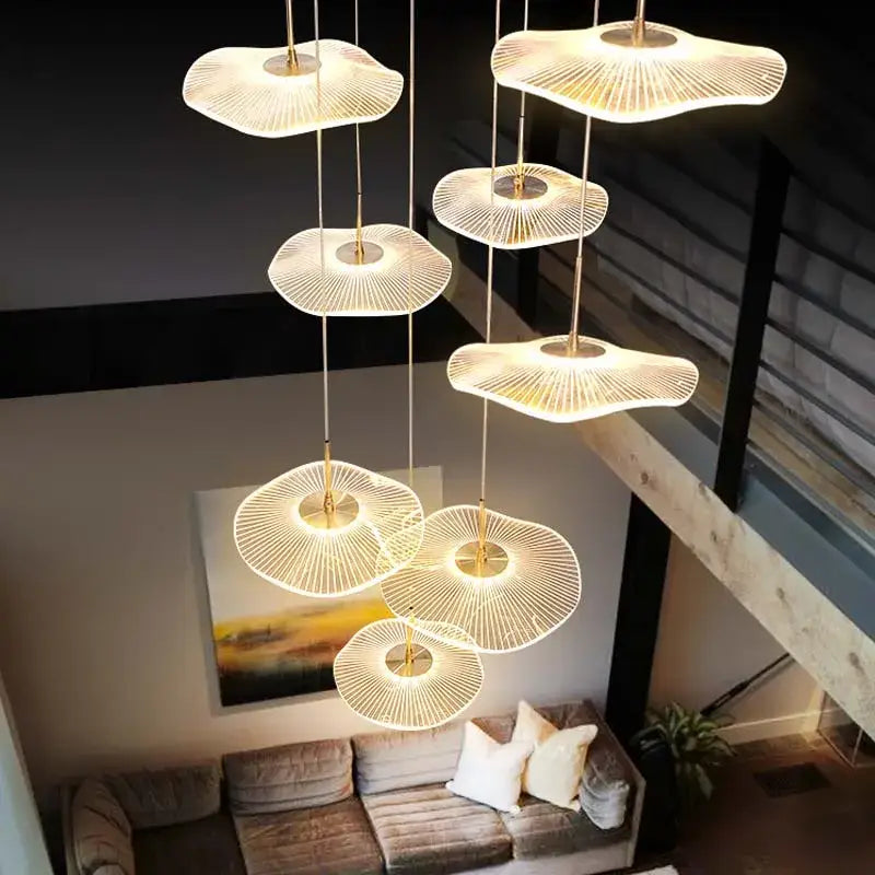 Gold Lotus Chandelier