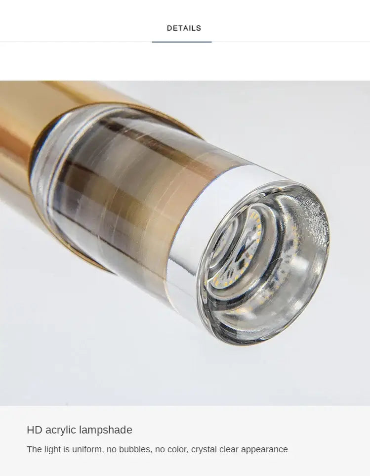 Gold Cylindrical Pendant Light Gold or Black