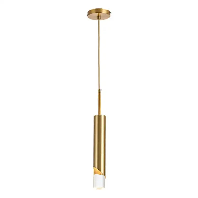Gold Cylindrical Pendant Light Gold or Black