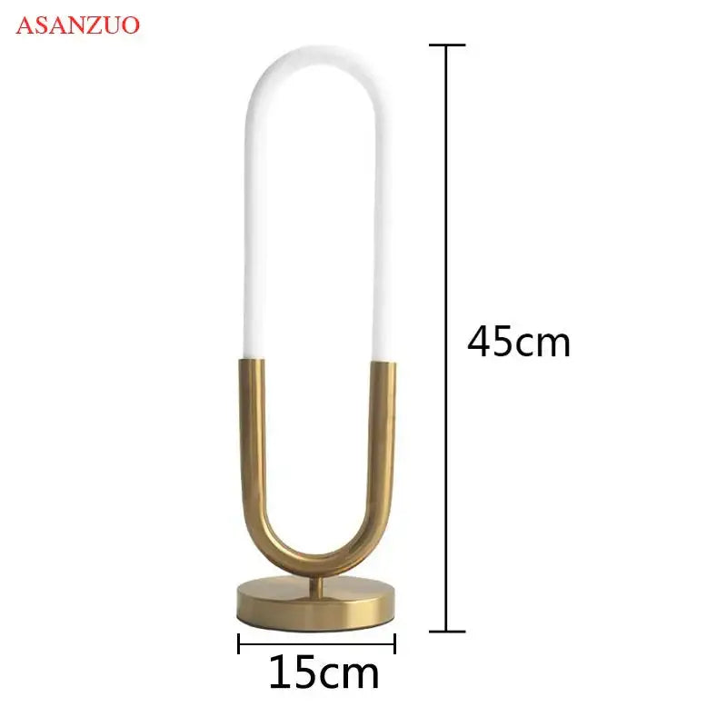 Gold U Shape Table Lamp