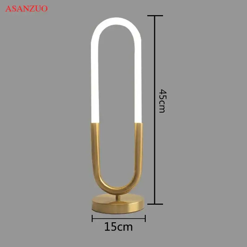 Gold U Shape Table Lamp