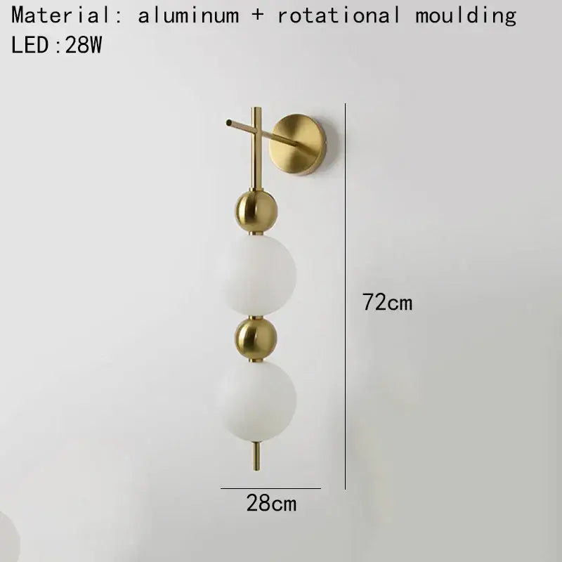 Gold Frosted Sphere Sconce