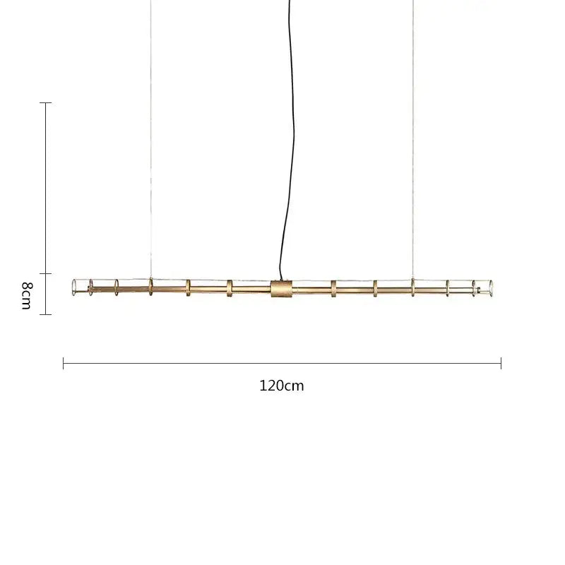 Gold Glass Dining Chandelier with Nordic Simplicity