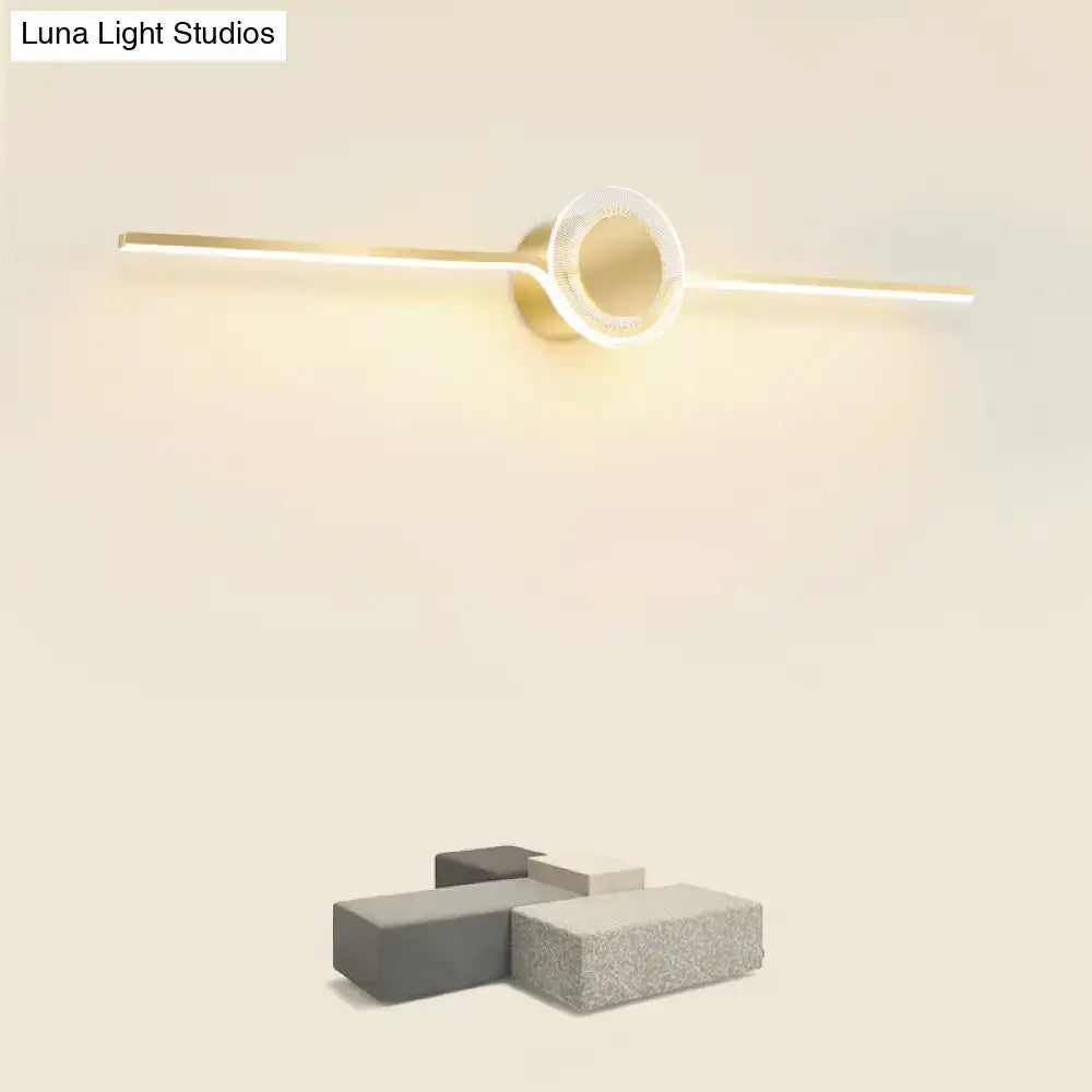 Gold Linear Bathroom Sconce