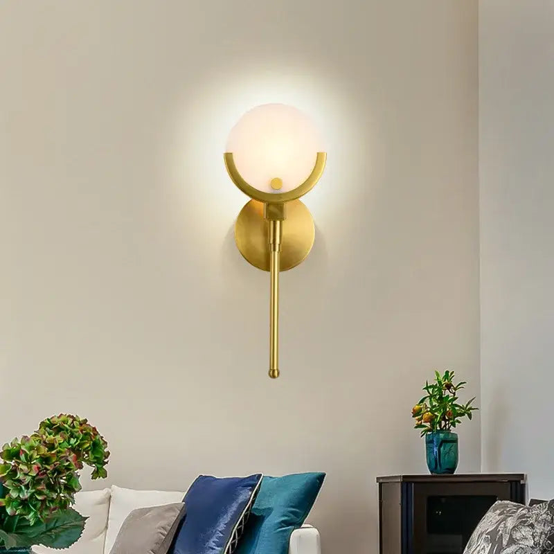Gold Marble LED Wall Sconce